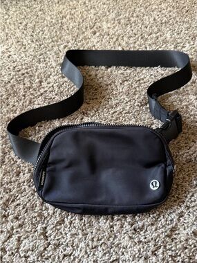 lululemon athletica Black Waist Pack with Adjustable Strap